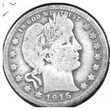 1915 D BARBER QUARTER G