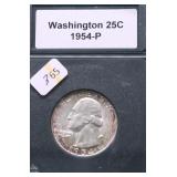 1954 CHOICE BU WASHINGTON QUARTER