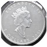 2001 CANADA MAPLE LEAF GEM