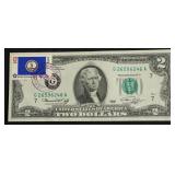 TWO DOLLAR FIRST DAY COVER FEDERALR RESERVE NOTE