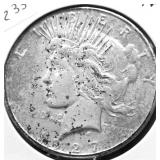 1927 S PEACE DOLLAR XF