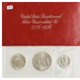 SILVER BICENTENNIAL MINT SET