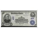 1905 5 $ NATIONAL CURRENCY AU