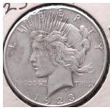 1923 S PEACE DOLLAR VF