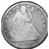 1859 O SEATED HALF DOLLAR VG