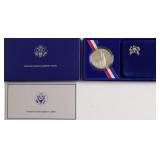 PROOF ELLIS ISLAND SILVER DOLLAR W BOX PAPERS