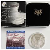 911 1 OZ .999 SILVER W BOX PAPERS