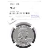 1963 NGC PF66 FRANKLIN HALF DOLLAR
