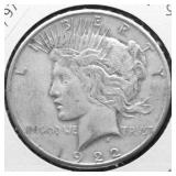 1922 S PEACE DOLLAR XF