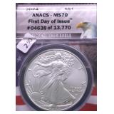 2024 ANACS  MS70 SILVER EAGLE