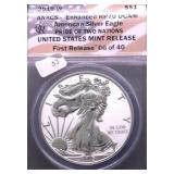 2019 W ANACS  PF70DC REVERSE PROOF SILVER EAGLE