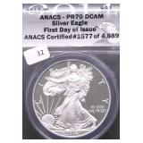 2014 W ANACS  PF70DC SILVER EAGLE