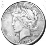 1935 S PEACE DOLLAR VF