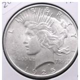 1925  CHOICE BU PEACE DOLLAR