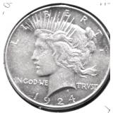 1924 PEACE DOLLAR XF DETAILS