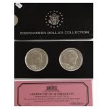 TWO IKE DOLLARS W BOX