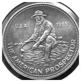 1985 ENGELHARD PROSPECTOR 1 OZ .999 SILVER ROUND
