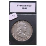 1951 GEM PROOF FRANKLIN HALF DOLLAR