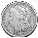 1887 MORGAN DOLLAR  VF