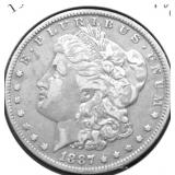 1887 O MORGAN DOLLAR XF