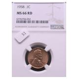 1958 NGC MS66 RED LINCOLN CENT