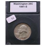 1941 S CHOICE BU WASHINGTON QUARTER