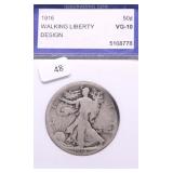 1916 ICG VG10 WALKING HALF DOLLAR