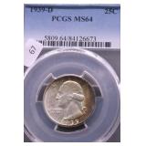1939 D PCGS MS64 WASHINGTON QUARTER