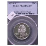 1998 S PCGS PF69DC WASHINGTON QUARTER
