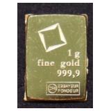 1 GRAM .999 GOLD BAR