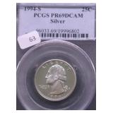 1994 S PCGS PF69DC SILVER WASHINGTON QUARTER