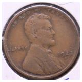 1922 D LINCOLN CENT VF