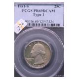 1981 S PCGS PF69DC WASHINGTON QUARTER