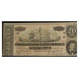 1864 20 $ CONFEDERATE NOTE VF