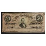 1864 50 $ CONFEDERATE NOTE XF
