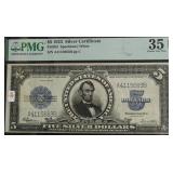 PMG VF35 EPQ 1923  5 $ SILVER CERTIFICATE
