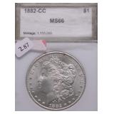 1882 CC PCI MS66 MORGAN DOLLAR