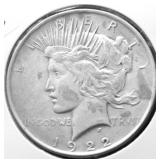 1922 PEACE DOLLAR XF