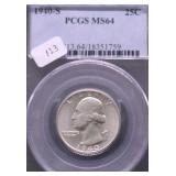 1940 S PCGS MS64 WASHINGTON QUARTER
