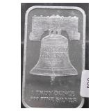 1  OZ .999 SILVER BAR