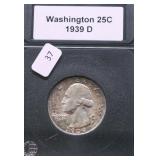 1939 D GEM BU WASHINGTON QUARTER