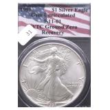 1991 PCGS GEM BU SILVER EAGLE