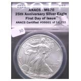 2011 ANACS  MS70 SILVER EAGLE