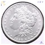 1896 MORGAN DOLLAR AU