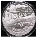 32.62 GRAMS SILVER CONNECTICUT STATE SEAL