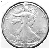 1940 S WALKING HALF DOLLAR AU
