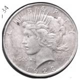 1923 PEACE DOLLAR XF
