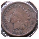 1900 INDIAN HEAD CENT F