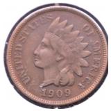 1909 INDIAN HEAD CENT XF
