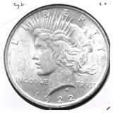 1922 CHOICE BU PEACE DOLLAR